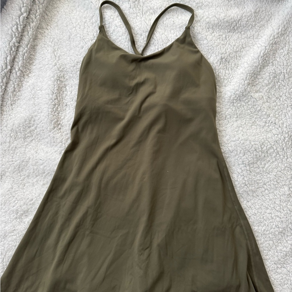 Olive Green Slip Dress